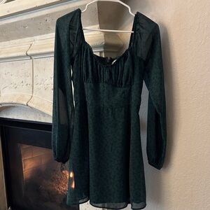 Hollister Deep Teal Smocked Dress, size small